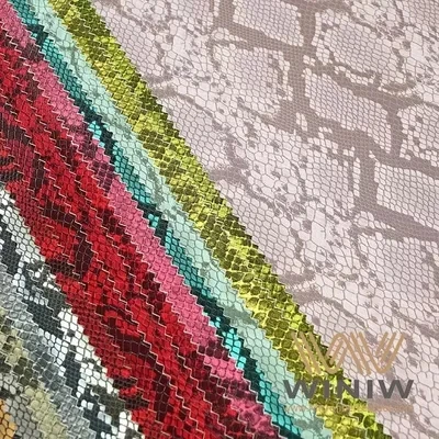 Ένδυση Snakeskin Faux Δερμάτινη Ένδυση Υφάσμα PU 0,5mm - 0.8 MM Pattern Crocodile